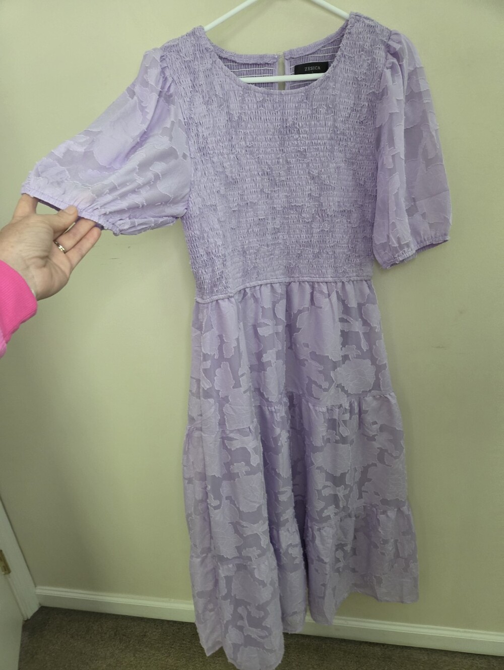 Women's Zesica Purple Midi Length Dress Sz Large - Picture 7 of 9